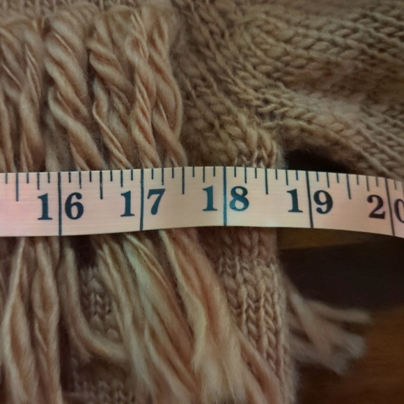 TRINA TURK brown wool Alexandria fringe cardigan sweater S/M - Picture 11 of 11